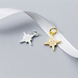 TrustDavis 925 Silver Star CZ Charm Pendant