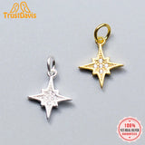 TrustDavis 925 Silver Star CZ Charm Pendant