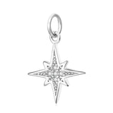 TrustDavis 925 Sterling Silver Sweet Star CZ Charm Pendant
