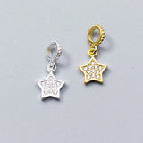 Davis Star Pendant Charm 925 Sterling Silver Silver Charms For Bracelet
