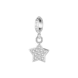 Davis Star Pendant Charm 925 Sterling Silver Silver Charms For Bracelet