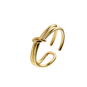 TrustDavis 925 Sterling Silver Double Knot Ring For Women Wedding Party