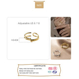 TrustDavis 925 Sterling Silver Double Knot Ring For Women Wedding Party