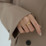 TrustDavis 925 Sterling Silver Double Knot Ring For Women Wedding Party