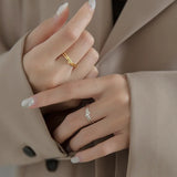 TrustDavis 925 Sterling Silver Double Knot Ring For Women Wedding Party