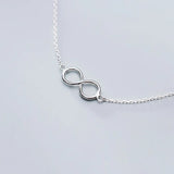 Minimalist 925 Sterling Silver Infinite Bracelet Wedding Jewelry Gift DS1900