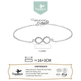 Minimalist 925 Sterling Silver Infinite Bracelet Wedding Jewelry Gift DS1900