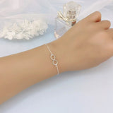 Minimalist 925 Sterling Silver Infinite Bracelet Wedding Jewelry Gift DS1900