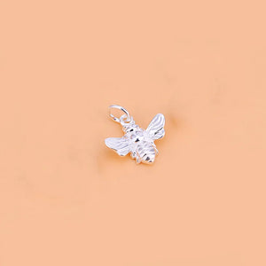 TrustDavis 925 Sterling Bee Charm Pendant DIY Fine Jewelry