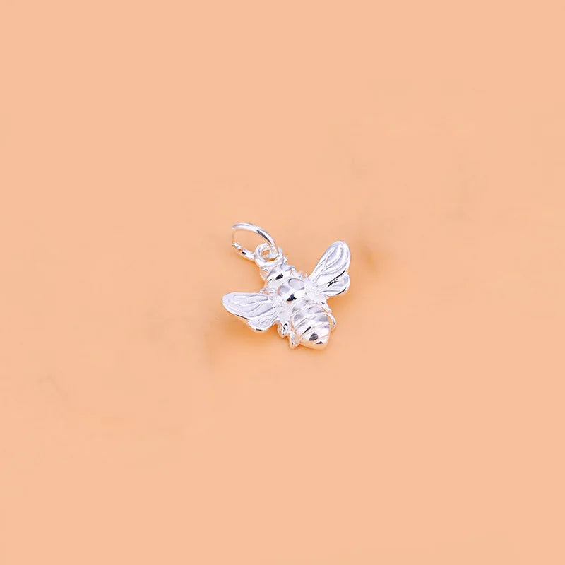 TrustDavis 925 Sterling Bee Charm Pendant DIY Fine Jewelry