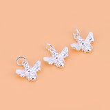 TrustDavis 925 Sterling Bee Charm Pendant DIY Fine Jewelry