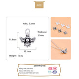 TrustDavis 925 Sterling Bee Charm Pendant DIY Fine Jewelry