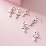 925 Silver Angel Wing Heart Bracelet Necklace DIY Accessory DZ43