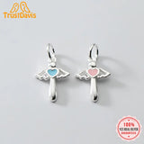 925 Silver Angel Wing Heart Bracelet Necklace DIY Accessory DZ43