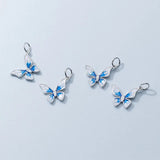 925 Sterling Silver Butterfly CZ Charm Pendant DIY Jewelry