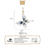 925 Sterling Silver Butterfly CZ Charm Pendant DIY Jewelry
