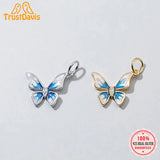 925 Sterling Silver Butterfly CZ Charm Pendant DIY Jewelry
