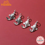Davis 925 Sterling Silver Fish Charm Pendant DIY Jewelry DZ102