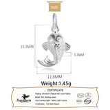 Davis 925 Sterling Silver Fish Charm Pendant DIY Jewelry DZ102