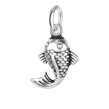 Davis 925 Sterling Silver Fish Charm Pendant DIY Jewelry DZ102