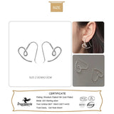 Davis 925 Sterling Silver Heart Hook Earrings Wedding Jewelry DA2411