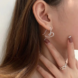 Davis 925 Sterling Silver Heart Hook Earrings Wedding Jewelry DA2411