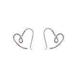 Davis 925 Sterling Silver Heart Hook Earrings Wedding Jewelry DA2411