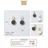 TrustDavis 925 Sterling Silver Round Charm Pendant DIY Accessory