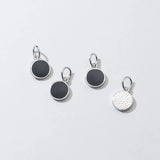 TrustDavis 925 Sterling Silver Round Charm Pendant DIY Accessory