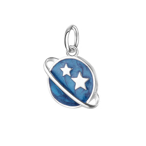 TrustDavis 925 Sterling Silver Planet Charm Pendant DIY Accessories