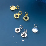 TrustDavis 925 Silver Sweet Star Charm Pendant DIY Accessory