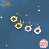 TrustDavis 925 Silver Sweet Star Charm Pendant DIY Accessory