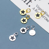 TrustDavis 925 Silver Sweet Star Charm Pendant DIY Accessory