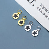 TrustDavis 925 Silver Sweet Star Charm Pendant DIY Accessory