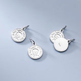 TrustDavis 925 Sterling Silver Sweet Boy Coin Charm Pendant