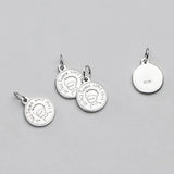 TrustDavis 925 Sterling Silver Sweet Boy Coin Charm Pendant