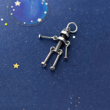 TrustDavis Silver Robot Charm Pendant DIY Accessories