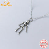 TrustDavis Silver Robot Charm Pendant DIY Accessories