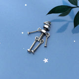 TrustDavis Silver Robot Charm Pendant DIY Accessories
