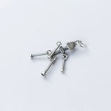 TrustDavis Silver Robot Charm Pendant DIY Accessories