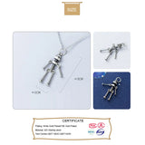 TrustDavis Silver Robot Charm Pendant DIY Accessories