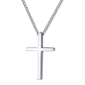 TrustDavis Sterling Silver Cross Pendant Necklace for Girls DS219