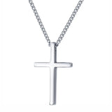 TrustDavis Sterling Silver Cross Pendant Necklace for Girls DS219