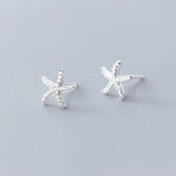 TrustDavis Starfish Stud Earrings Fine Zircon Jewelry
