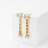 TrustDavis Red 925 Silver CZ Stud Earring