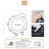 TrustDavis 925 Silver Double Layer Star Bracelet Wedding Jewelry DS1211
