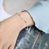 TrustDavis 925 Silver Double Layer Star Bracelet Wedding Jewelry DS1211