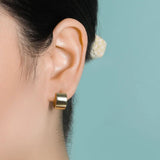 Minimalist Punk Rock Hoop Earrings 925 Sterling Silver Wedding Party Jewelry