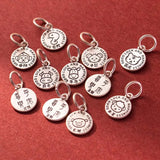 Davis 925 Sterling Silver 10mm Round Animal Pendant DIY Necklace Accessories