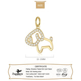 TrustDavis 925 Sterling Silver Zodiac Sign CZ Charm Pendant DIY Jewelry